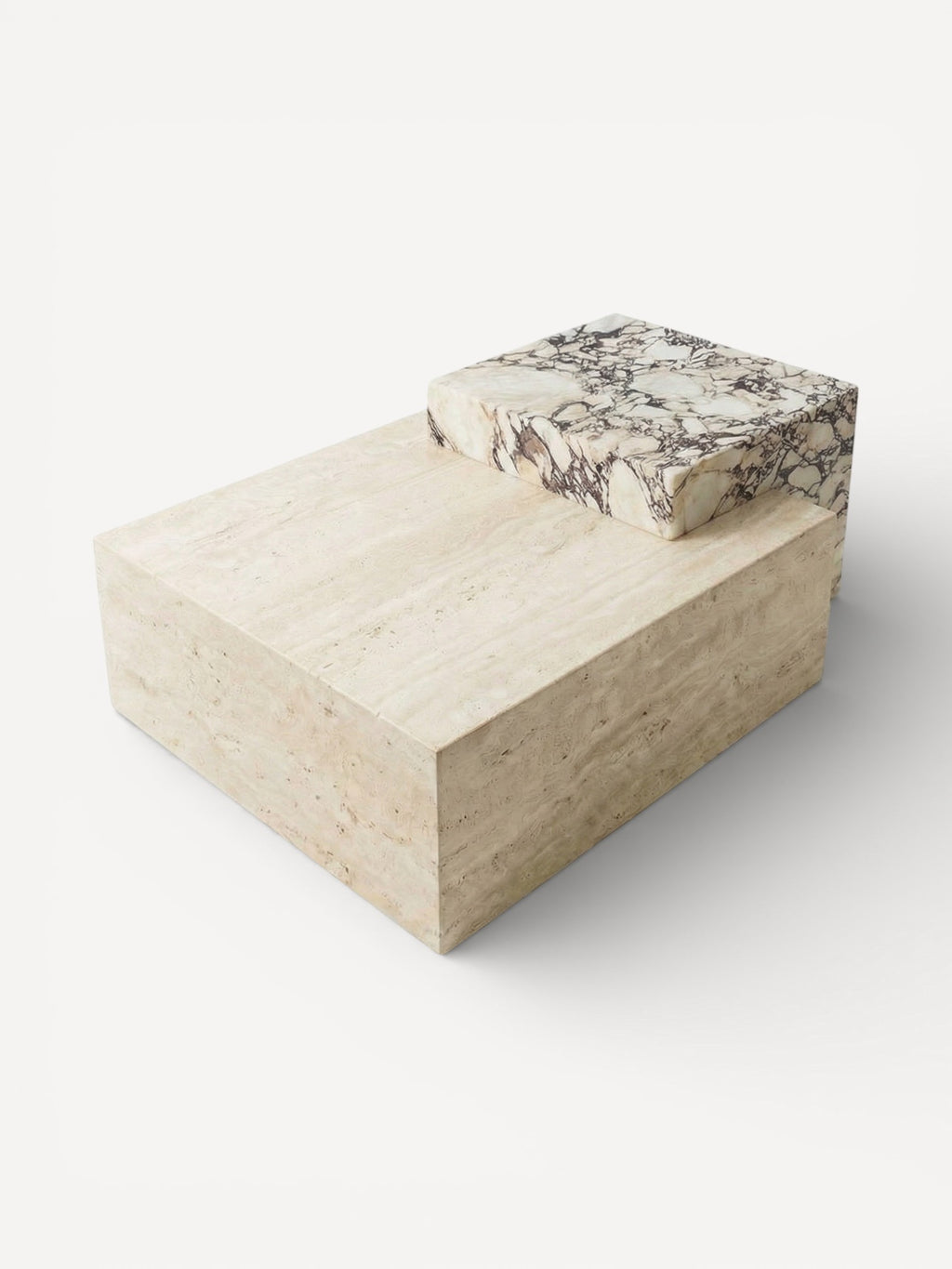 Coffee Table Coméa - Travertine & White Onyx