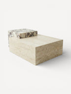 Coffee Table Coméa - Travertine & White Onyx