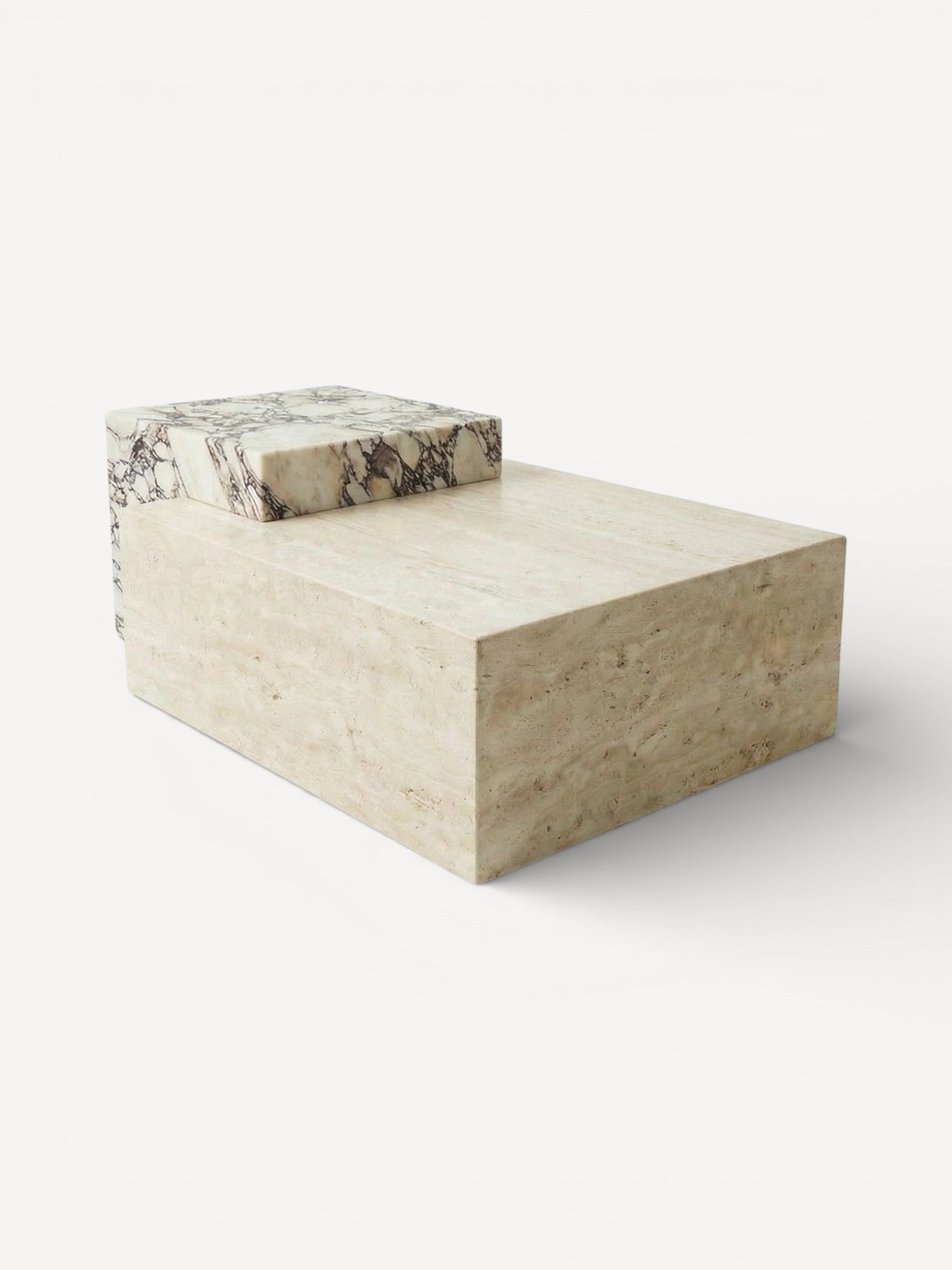 Coffee Table Coméa - Travertine & White Onyx