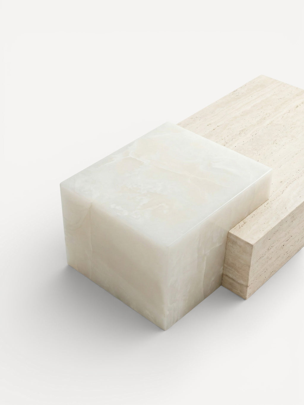 Coffee Table Coméa - Travertine & White Onyx