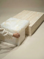 Coffee Table Coméa - Travertine & White Onyx