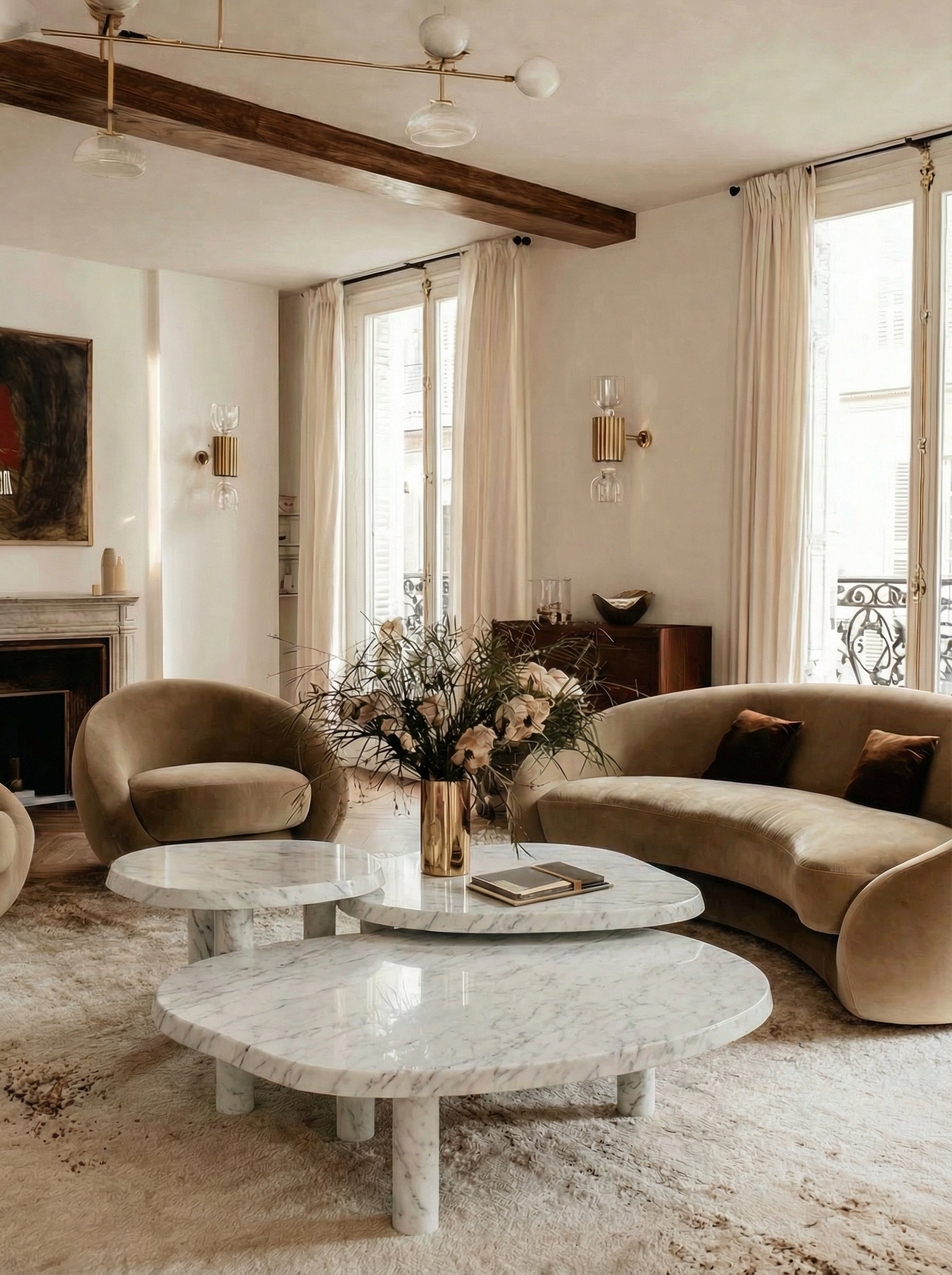 Coffee Table Mushéra - Set - Arabescato