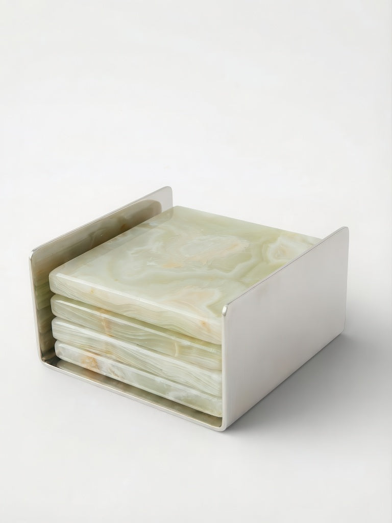 Coaster Set - Ayxa - Green Onyx